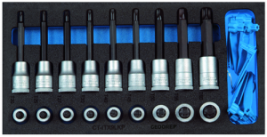 1500 CT1-ITX 19 LKP Set nasadnih ključeva inbusa i TORX nastavaka 1/2" u 1/3 CT modulu, 19del
