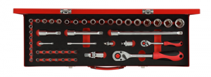 R46004049 Set nasadnih ključeva 1/2"+1/4" 49 del