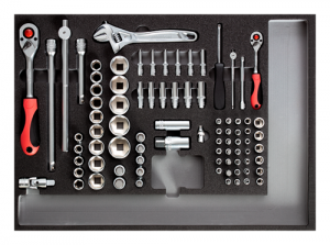 R22350000 Set nasadnih ključeva 1/4" 1/2" u 3/3 modulu od pene, 84del