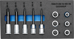 1500 CT1-INX 19 LK Set nasadnih kljuceva INX kratkih i dugackih na 1/2" u CT modulu 11 del