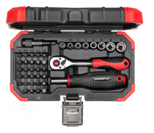 R33003040  Set nasadnih kljuceva i bitova 1/4"  40-del.