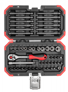 R33003051  Set nasadnih kljuceva, standardnih i dugih bitseva 1/4"  51-del.